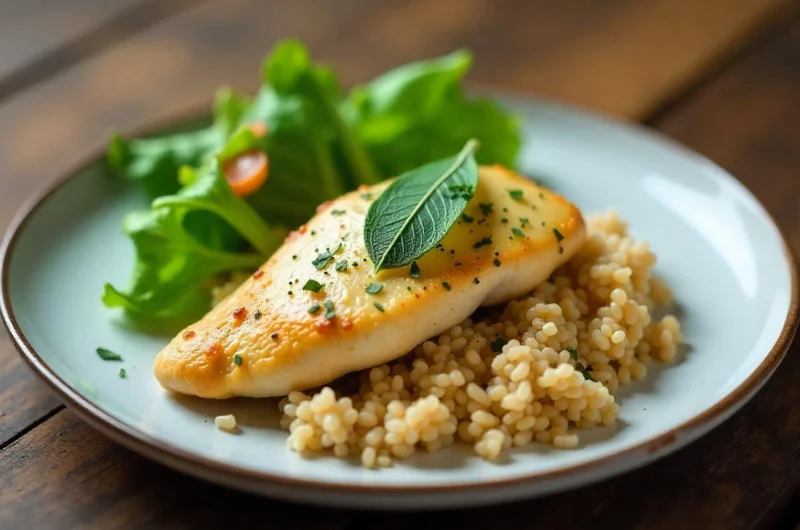 Citrus-Sage Chicken with Herbed Rice