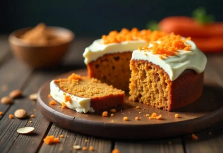 Diabetic-friendly carrot cake with cream cheese frosting