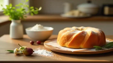 Diabetic-friendly baking ingredients including stevia, monk fruit, erythritol, and a sugar-free cake
